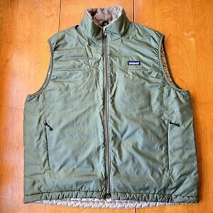 Vintage Patagonia Men's Micro Puffer Insulated Full Zip Vest Alpha Green Size XL